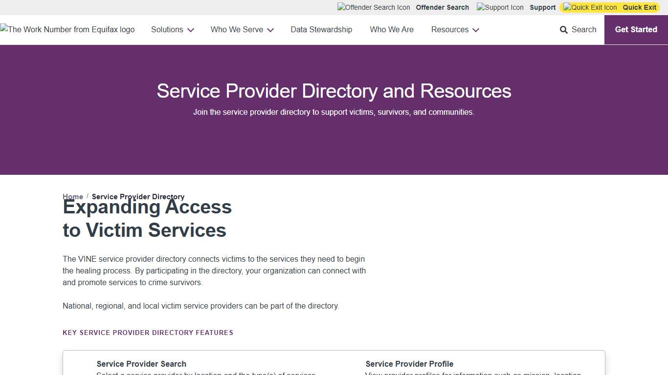 Service Provider Directory and Resources
